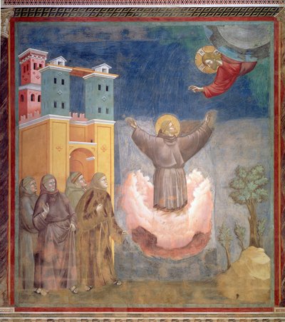 De extase van St. Franciscus, 1297-99 door Giotto di Bondone